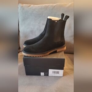 Saint Laurent Men's Black and Tan Boots